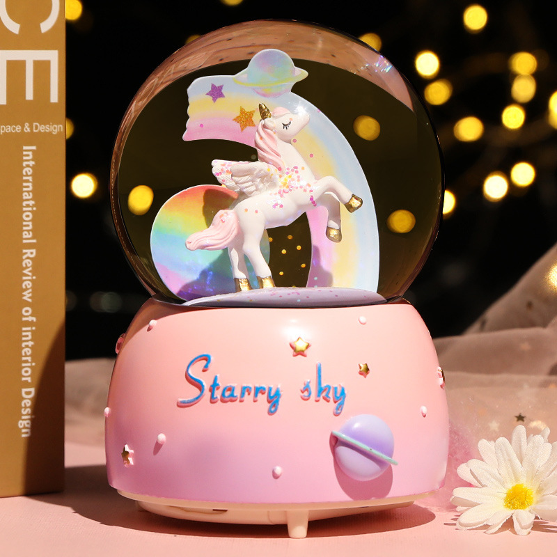 New Crystal Ball Music Box Gir - Snow Globe Musical reseña y precio
