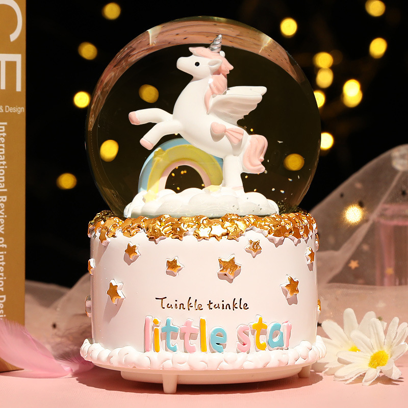 New Crystal Ball Music Box Gir - Snow Globe Musical reseña y precio